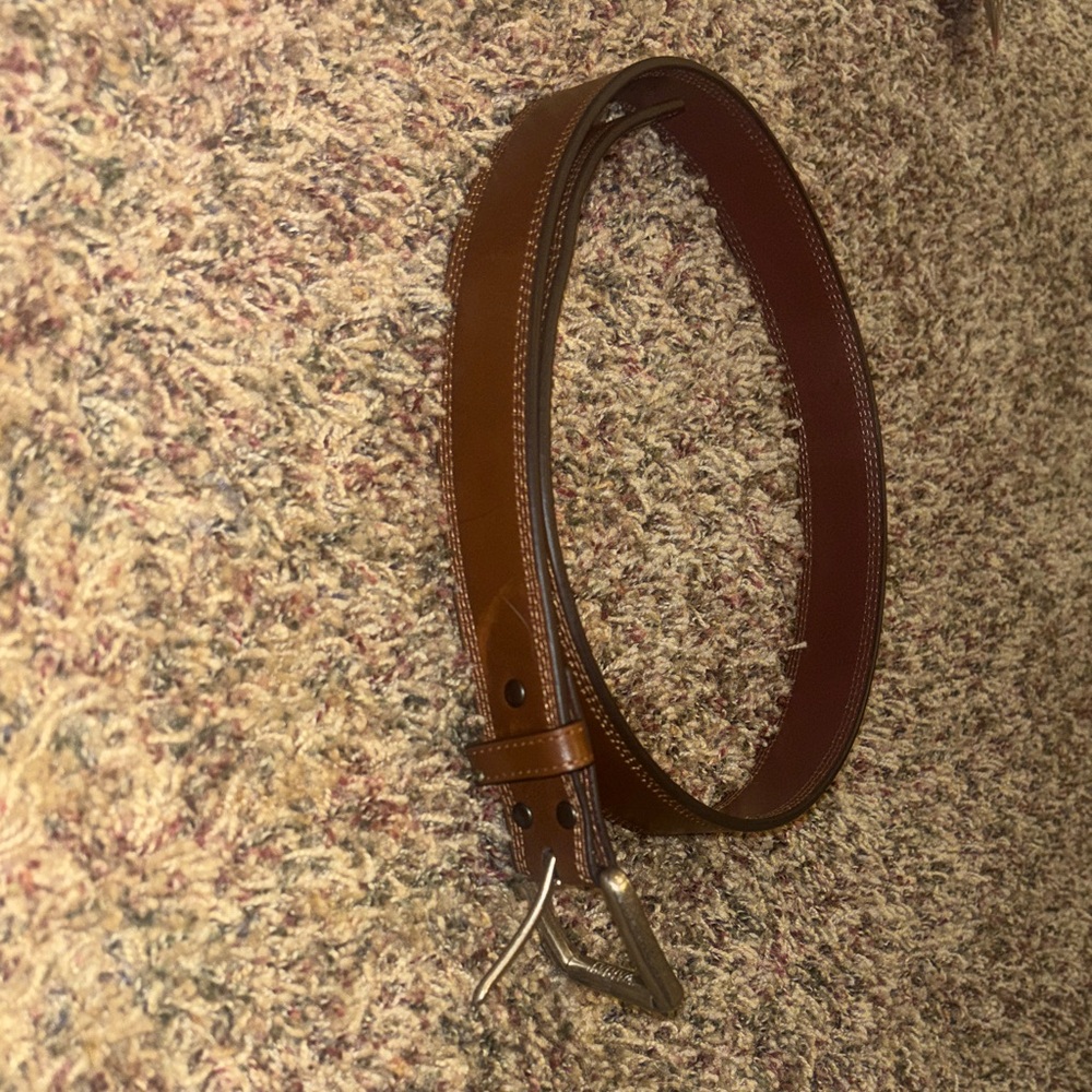 Ariat Brown Leather Belt - Classic Slim Strap